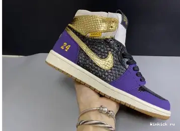 HIGH JORDAN GOLD BLACK PURPLE OG “MAMBA”  AIR 1 UNION X 0430